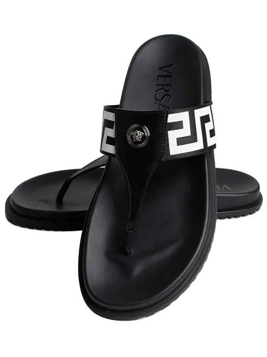 Medusa Greca Flip Flops White Black - VERSACE - BALAAN 2