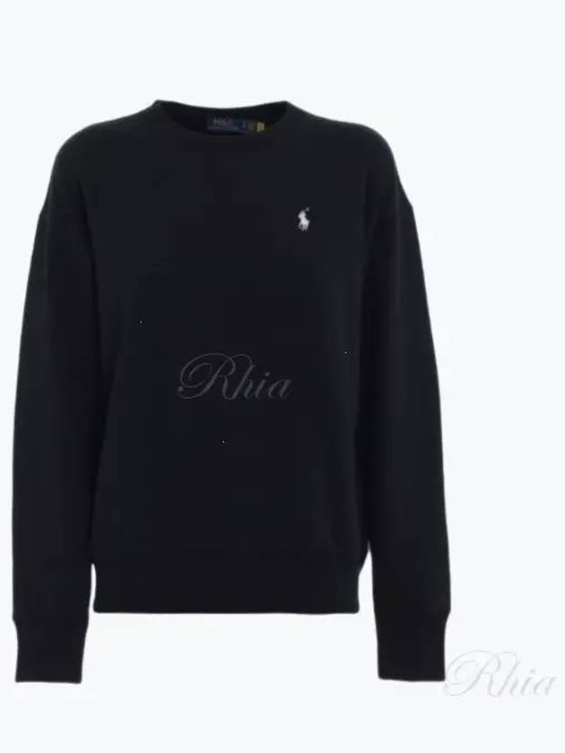 Embroidered Logo Pony Sweatshirt Black - POLO RALPH LAUREN - BALAAN 2