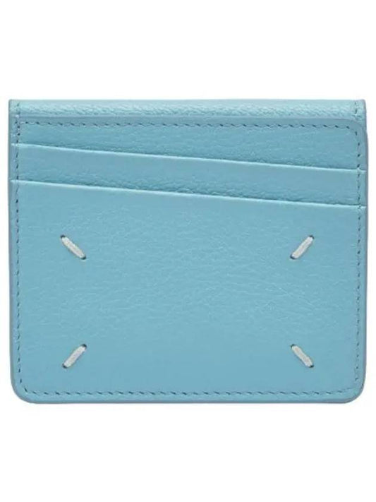 Stitched Card Holder Aqua Wallet - MAISON MARGIELA - BALAAN 1