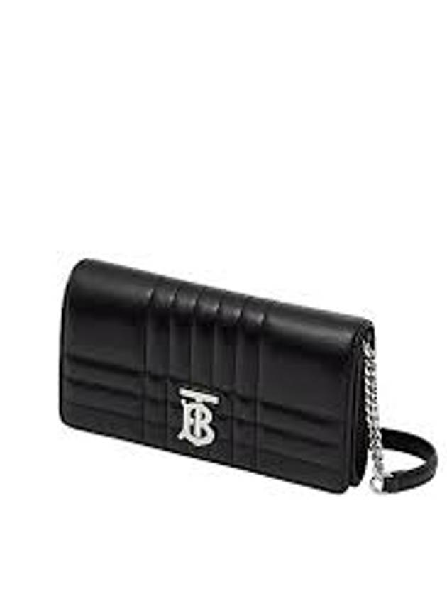 Women's Detachable Strap Quilted Leather Lola Cross Bag Black Palladium - BURBERRY - BALAAN 2