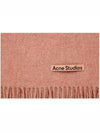 Logo Wool Fringe Scarf Rose Melange - ACNE STUDIOS - BALAAN 4