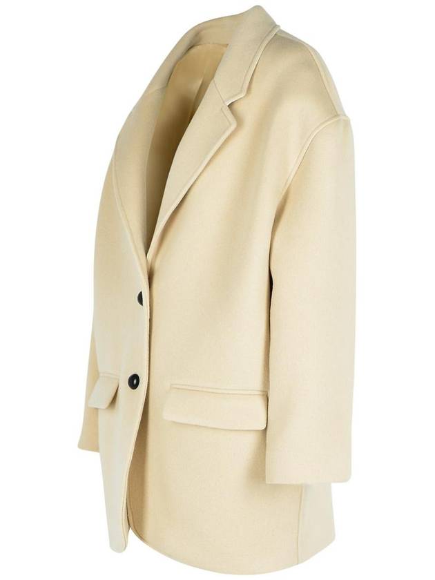 Isabel Marant 'Campbelle' Beige Virgin Wool Blend Coat - ISABEL MARANT - BALAAN 2