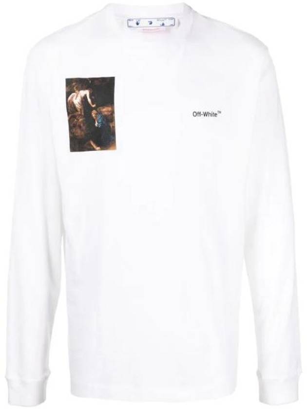 Caravaggio Lute Print Long Sleeve T-Shirt White - OFF WHITE - BALAAN 1