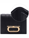 New Gancini Leather Half Wallet Black - SALVATORE FERRAGAMO - BALAAN 3