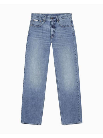 Jeans Signature 90S Straight Fit Jeans Mid Blue - CALVIN KLEIN - BALAAN 1