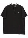 Embroidered Logo Short Sleeve Polo Shirt Black - MOOSE KNUCKLES - BALAAN 3