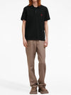 Heart Logo Polo Shirt Black - AMI - BALAAN 3