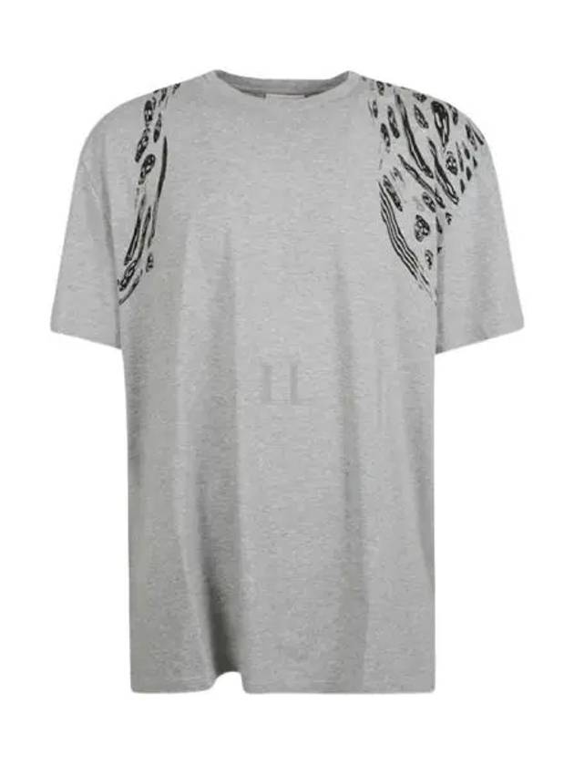 Men's Harness Skull Short Sleeve T-Shirt Grey - ALEXANDER MCQUEEN - BALAAN 2