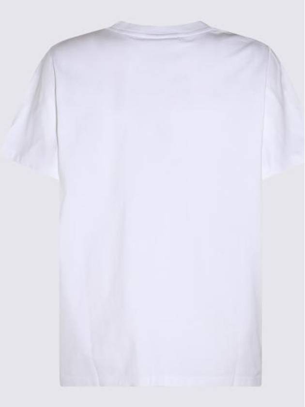 Logo Print Short Sleeve T-Shirt White - GANNI - BALAAN 5