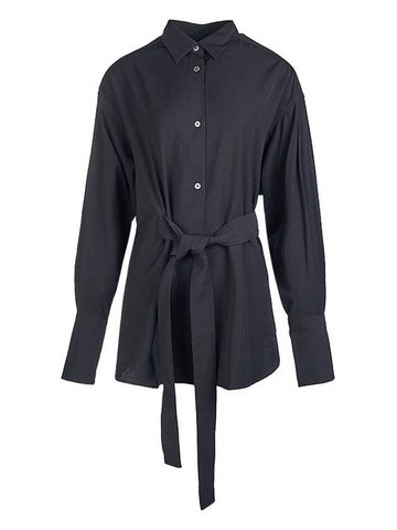 Condell belted shirt CONDELL SNW1095 BLACK - STUDIO NICHOLSON - BALAAN 1