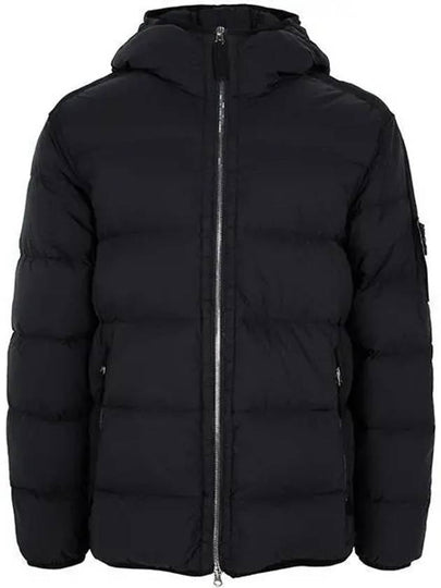 Seamless Logo Nylon Hooded Padded Jacket Black - STONE ISLAND - BALAAN 2