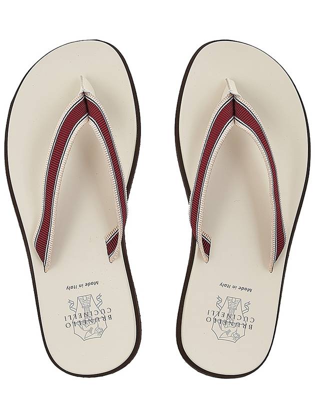 striped strap flip flops MZUNAVH315CGG53 - BRUNELLO CUCINELLI - BALAAN 7