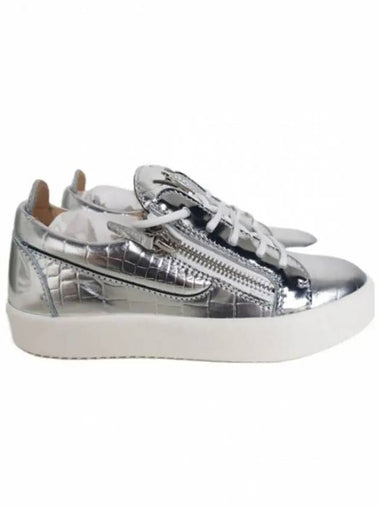 RW70001 035 Snake Sneakers Silver Giuseppe Zanotti - GIUSEPPE ZANOTTI - BALAAN 1