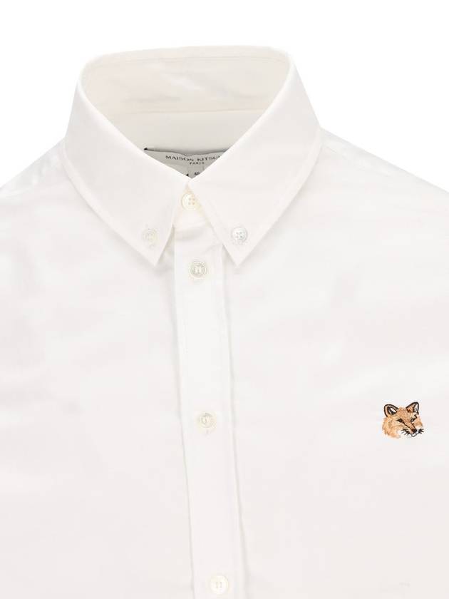 Mini Fox Head Classic BD Long Sleeve Shirt White - MAISON KITSUNE - BALAAN 4