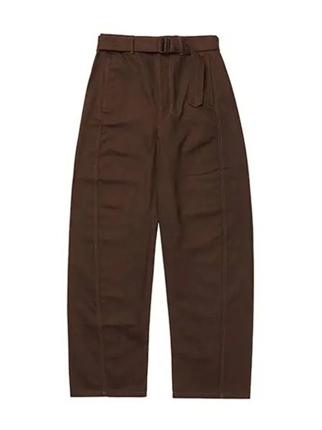 Twisted Belted Tapered Leg Jeans Espresso - LEMAIRE - BALAAN 3