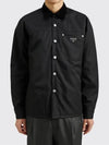 Re Nylon Long Sleeves Shirt Black - PRADA - BALAAN 4