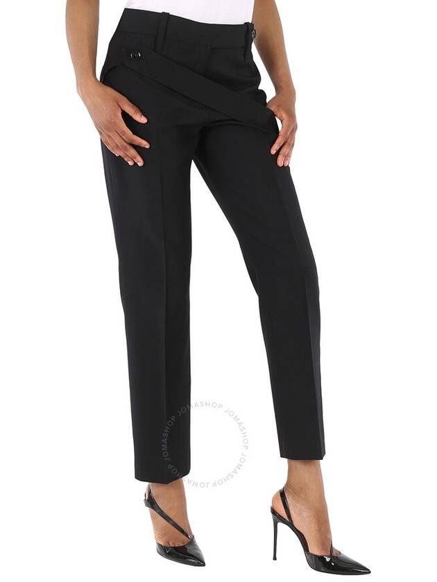 Burberry Ladies Black Wool Trousers, Brand Size 12 (US Size 10) - BURBERRY - BALAAN 2