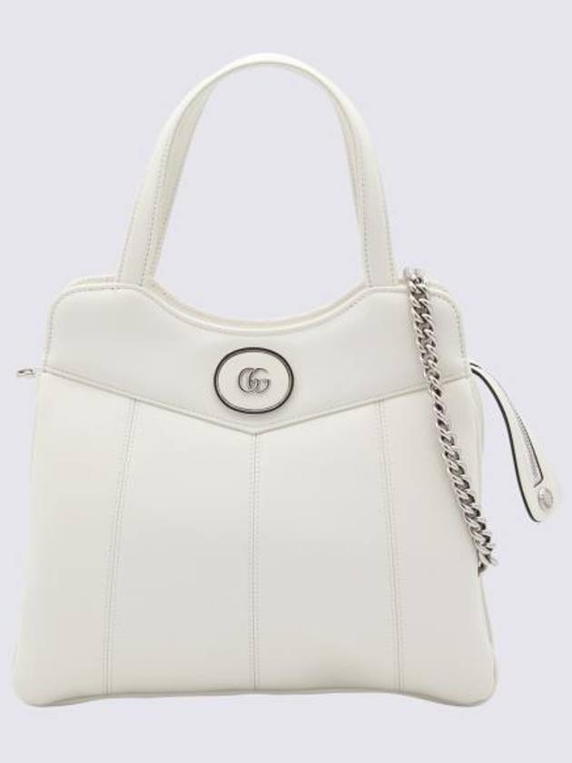 Petite GG Leather Tote Bag White - GUCCI - BALAAN 6