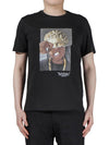 Wrap Curls 1 Print Short Sleeve T-Shirt Black - NEIL BARRETT - BALAAN 2