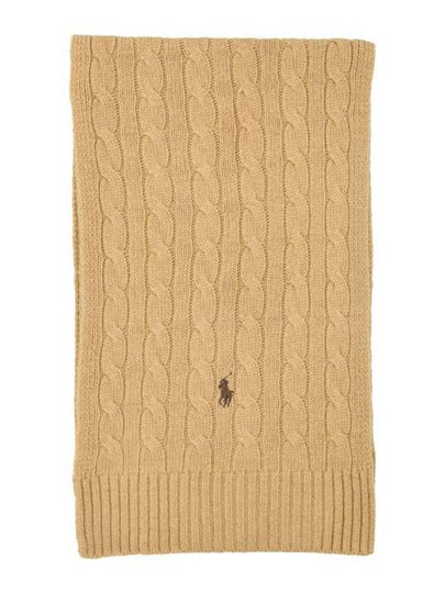 Cable Knit Muffler Beige - POLO RALPH LAUREN - BALAAN 2