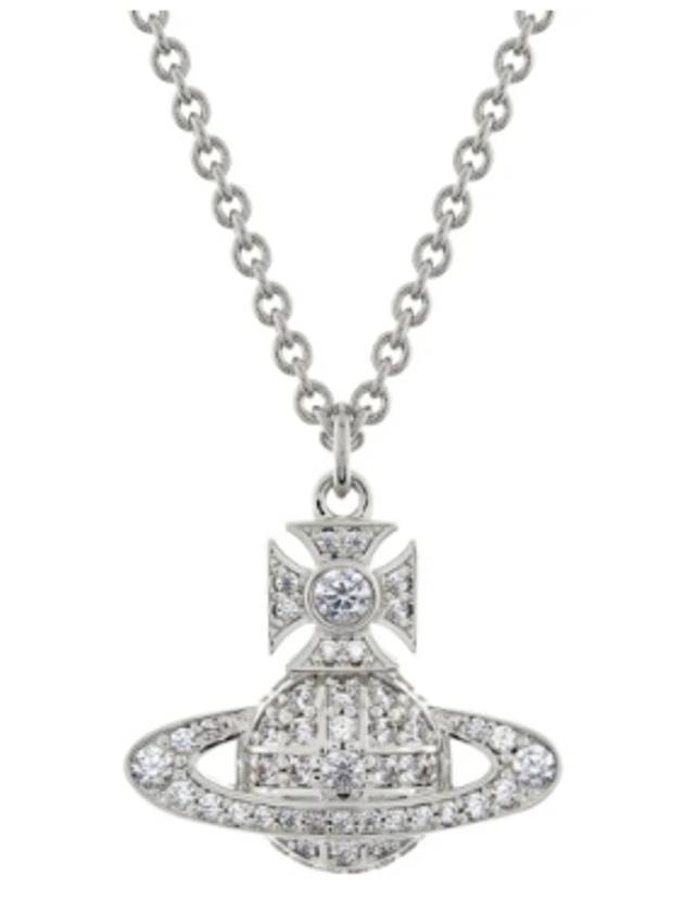 Carmella Bath Relief Pendant Necklace Platinum White - VIVIENNE WESTWOOD - BALAAN 1