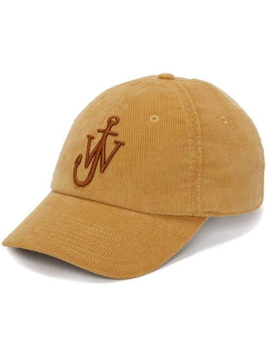 Anchor Logo Corduroy Ball Cap Mustard - JW ANDERSON - BALAAN 1