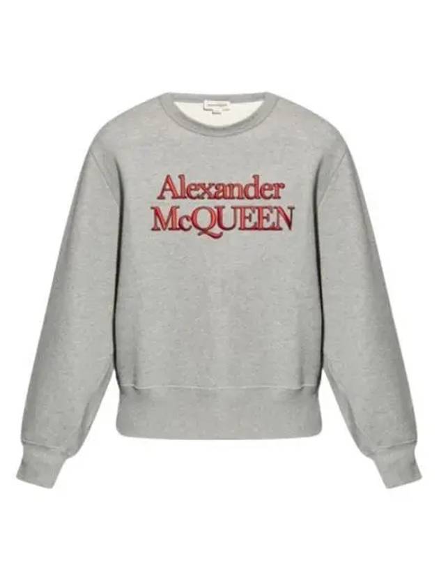 Embroidery Logo Sweatshirt Grey - ALEXANDER MCQUEEN - BALAAN 2