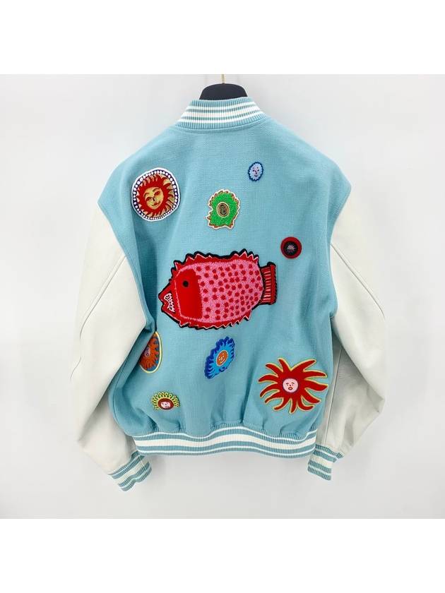 LV x YK embroidered face varsity blouson 1AB8HA - LOUIS VUITTON - BALAAN 2