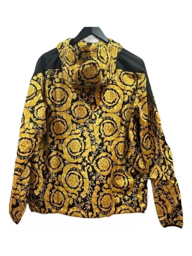 Men's Baroque Print Anorak Black Yellow - VERSACE - BALAAN 4