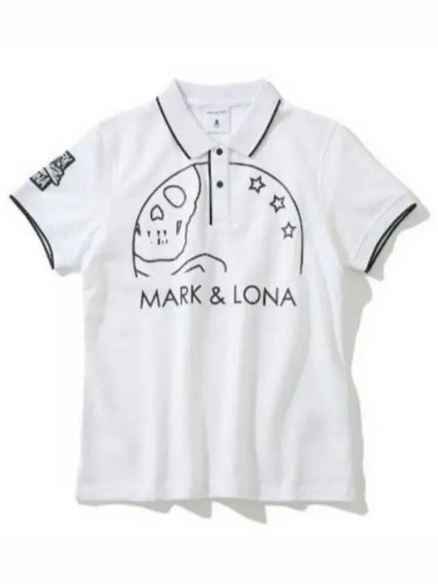 Golf New Skull Selen MLW 3A AP01 WHITE Women s Collar Short Sleeve T Shirt Regular Fit - MARK & LONA - BALAAN 2