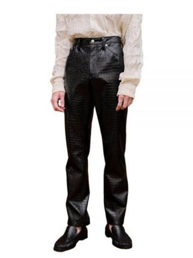 Separate Straight Pants LONDRETROUSERBLACKCROCO Black CROCO - SEFR - BALAAN 1