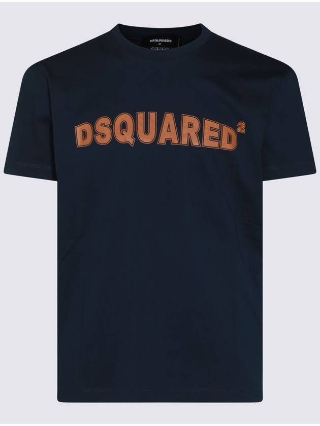 DSQUARED2 Blue Cotton T-Shirt - DSQUARED2 - BALAAN 3