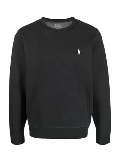 Embroidered Logo Basic Crew Neck Sweatshirt Black - POLO RALPH LAUREN - BALAAN 2