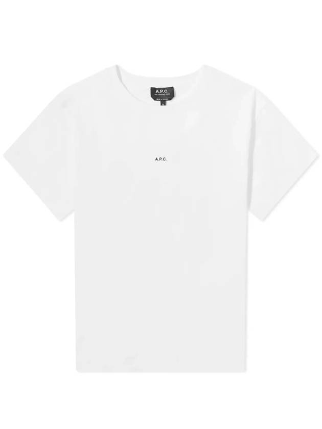 Jade Logo Short Sleeve T-Shirt White - A.P.C. - BALAAN 2