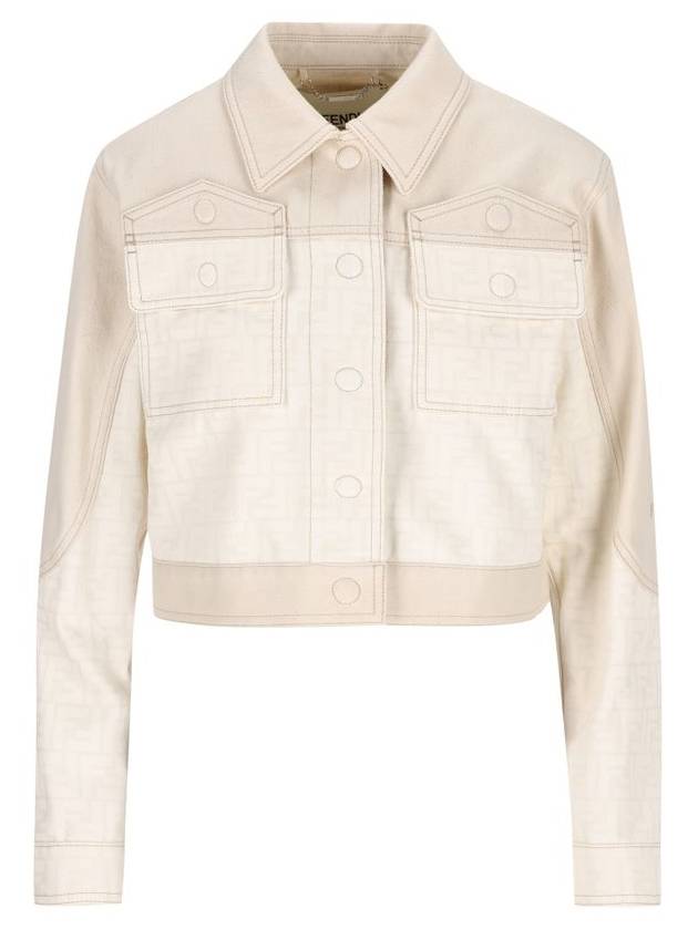 FF Blouson Jean Denim Jacket White - FENDI - BALAAN 2