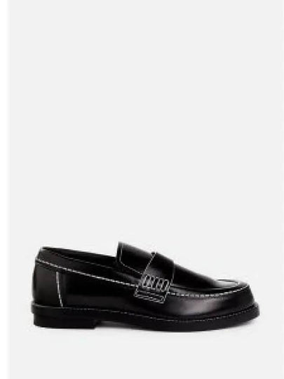 Stitch Detail Leather Loafers Black - ALEXANDER MCQUEEN - BALAAN 2