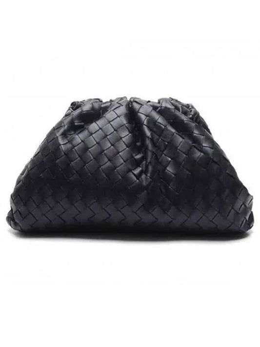 Intrecciato Nappa Leather Dumpling Clutch Bag Black - BOTTEGA VENETA - BALAAN 2