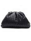 Intrecciato Nappa Leather Dumpling Clutch Bag Black - BOTTEGA VENETA - BALAAN 3