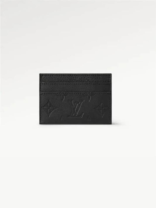 Monogram Double Card Wallet Black - LOUIS VUITTON - BALAAN 2