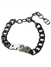 Chain Link Bracelet Black - DIOR - BALAAN 2