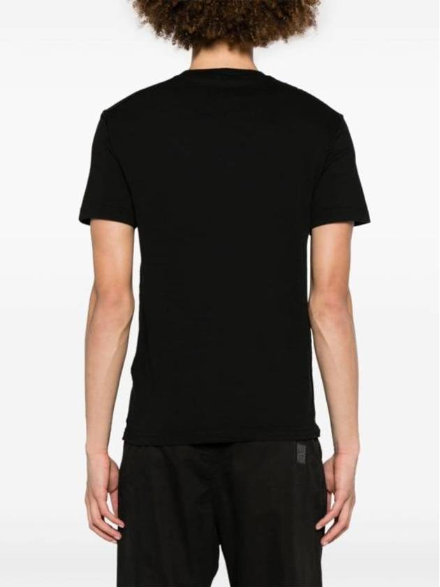 Organic Cotton Short Sleeve T-Shirt Black - STONE ISLAND - BALAAN 4