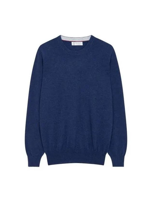 Shimaeul 8th Anniversary 10 ePoint 9 8 Men s Cashmere Long Sleeve Knit Light Navy 271584 - BRUNELLO CUCINELLI - BALAAN 1