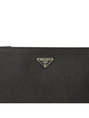 Triangle Logo Saffiano Leather Clutch Black - PRADA - BALAAN 8