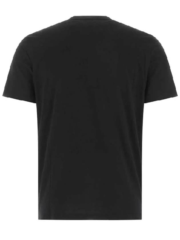 Logo Crew Neck Short Sleeve T-Shirt Black - CP COMPANY - BALAAN 4