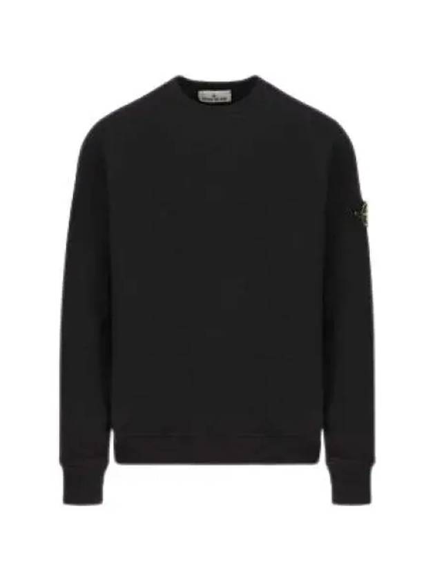 Compass Badge Crew Neck Ribbed Cotton Knit Top Black - STONE ISLAND - BALAAN 2