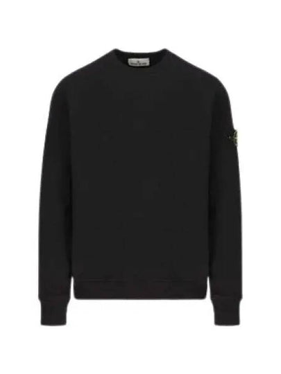 Compass Badge Crew Neck Ribbed Cotton Knit Top Black - STONE ISLAND - BALAAN 2