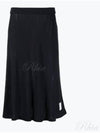 Pointelle Rip Below The Knee A-Line Skirt Navy - THOM BROWNE - BALAAN 2