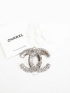 CC Strass Crystal Brooch Silver - CHANEL - BALAAN 3