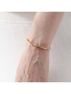 Triomphe Asymmetric Cuff Brass Bracelet Gold - CELINE - BALAAN 5