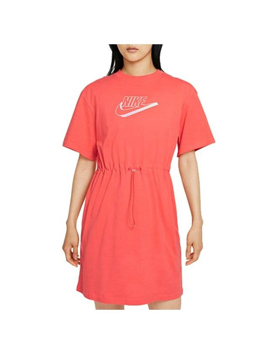 Women's NSW Futura Short Dress Orange - NIKE - BALAAN 1